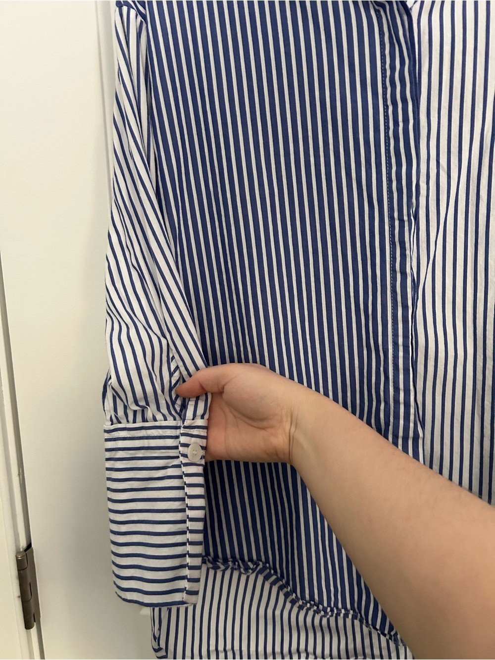 Zara Striped Button Down Shirt Oversized - Picture 5 of 6